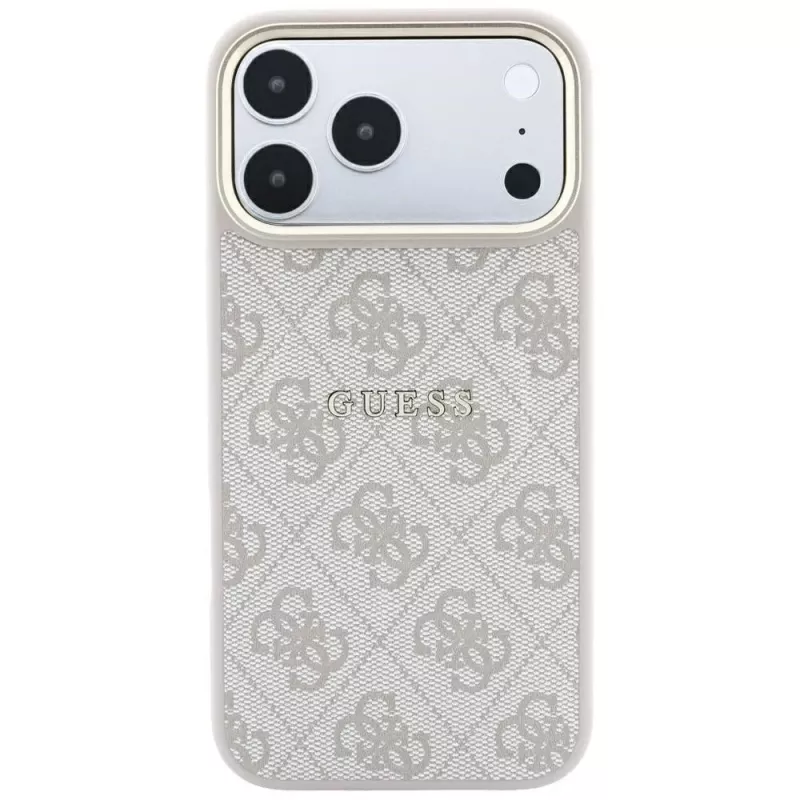 GUESS Embossed 4G Classic MagSafe -kotelo iPhone 17 Pro Max / 18 Pro Max -laitteelle - pinkki