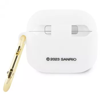 Hello Kitty HKA33DKHSH AirPods 3 -kotelo valkoinen silikoni 3D Kitty pää