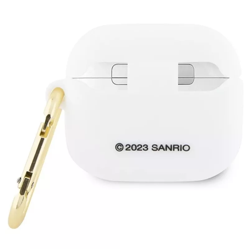 Hello Kitty HKA33DKHSH AirPods 3 -kotelo valkoinen silikoni 3D Kitty pää