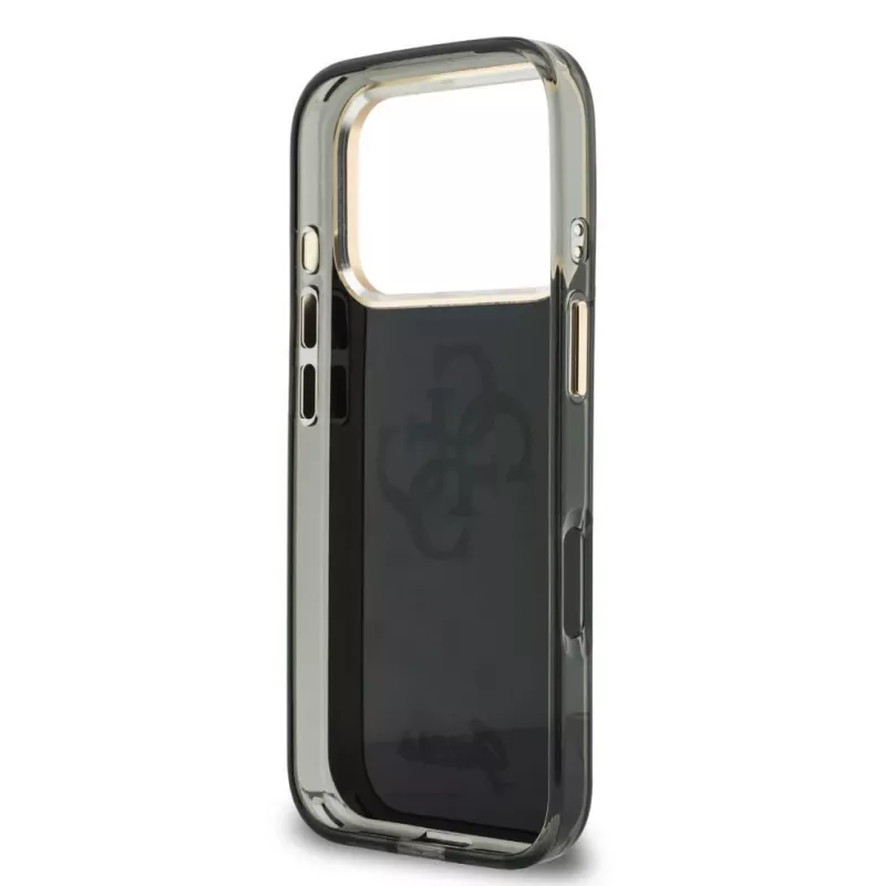 GUESS IML 4G Script Metal -kotelo iPhone 18 Pro Max / 17 Pro Max -laitteelle - musta