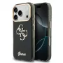 GUESS IML 4G Script Metal -kotelo iPhone 18 Pro Max / 17 Pro Max -laitteelle - musta
