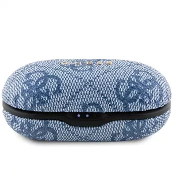 GUESS GUTWSP4EGB True Wireless Bluetooth -nappikuulokkeet lataustelakalla, ENC, sininen metalli