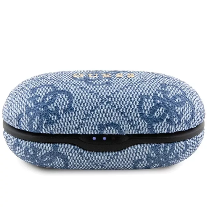 GUESS GUTWSP4EGB True Wireless Bluetooth -nappikuulokkeet lataustelakalla, ENC, sininen metalli