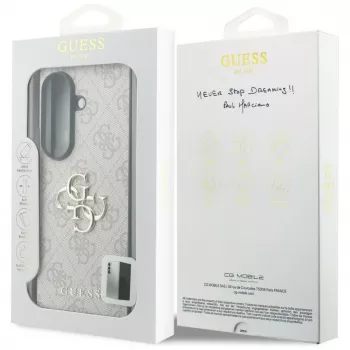 Guess Big 4G Logo PU -kotelo Samsung Galaxy Z Fold 8 Ultra -laitteelle – pinkki