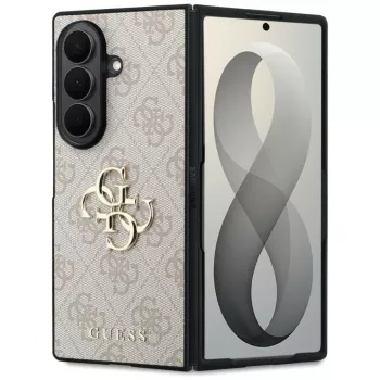 Guess Big 4G Logo PU -kotelo Samsung Galaxy Z Fold 8 Ultra -laitteelle – pinkki