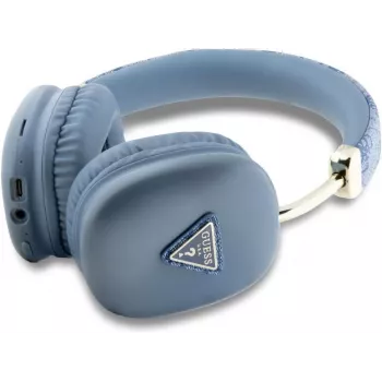 GUESS 4G Triangle Logo langattomat over-ear-kuulokkeet Bluetooth 5.3 sininen