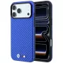 BMW M Carbon Metal Logo MagSafe -kotelo iPhone 18 Pro Max / 17 Pro Max -laitteelle - sininen