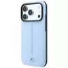 Mercedes Leder Semi Wrap Iconic Line MagSafe -kuori iPhone 18 Pro Max / 17 Pro Max - sininen