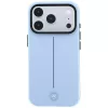 Mercedes Leder Semi Wrap Iconic Line MagSafe -kuori iPhone 18 Pro Max / 17 Pro Max - sininen
