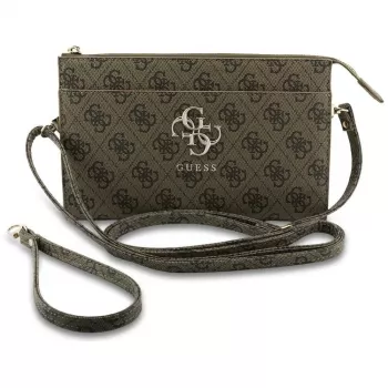 Guess Phone Pouch 4G Big Logo - ruskea crossbody-laukku korttipaikoilla