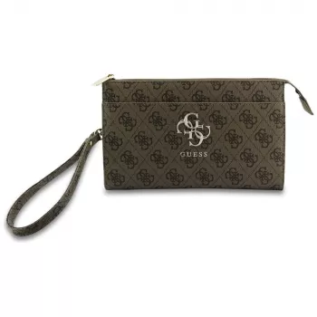 Guess Phone Pouch 4G Big Logo - ruskea crossbody-laukku korttipaikoilla
