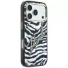 Karl Lagerfeld IML Signature Zebra Glitter MagSafe -kuori iPhone 18 Pro Max / 17 Pro Max - kulta