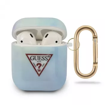 GUESS GUACA2TPUMCGC02 AirPods 1/2 -kuori sininen Tie & Dye -mallisto