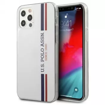 U.S. Polo Assn. USHCP12MPCUSSWH iPhone 12/12 Pro 6,1 tuuman valkoinen Tricolor Collection -kovakuori