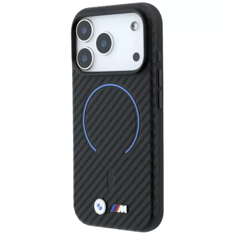 BMW M Carbon Printed Ring MagSafe -kuori iPhone 18 Pro / 17 Pro - musta