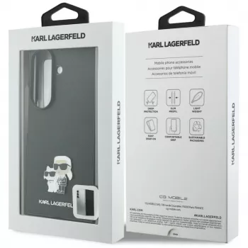 Karl Lagerfeld Saffiano Karl & Choupette Pin -kuori Samsung Galaxy Z Fold 8 Ultra - musta