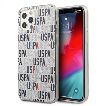 U.S. Polo Assn. Logo Mania -kuori iPhone 12/12 Pro - valkoinen