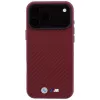 BMW M Carbon Metal Logo MagSafe -kuori iPhone 18 Pro / 17 Pro - burgundi