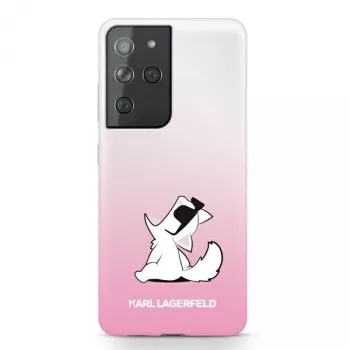 Karl Lagerfeld KLHCS21LCFNRCPI S21 Ultra -kovakuori pinkki Choupette Fun