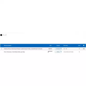 UNIOR pallopäinen kuusiokoloavainsarja, 9 osaa, 1,5-10 mm, kromi-vanadiiniteräs, fosfatoitu, DIN ISO 2936