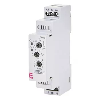 CRME-101 monitoimi-aikarele, 10 toimintoa, 24-240V AC/DC, 1 vaihtokosketin, DIN-kisko