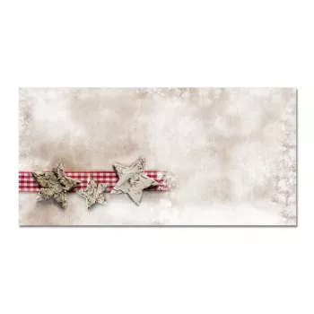 Sigel DU049 joulukirjekuori DIN pitkä (DL, 110 x 220 mm), Winter Chalet, ruskea/punainen, 90 g/m²