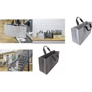 SIGEL Business Desk Sharing Bag Basic L harmaa huopa (polyesteri) 2 kantokahvalla