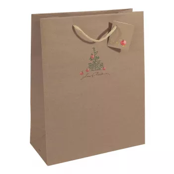 SIGEL GT040 jouluiset lahjapussit omena-aiheella, 26 x 33 cm, 5 kpl:n pakkaus