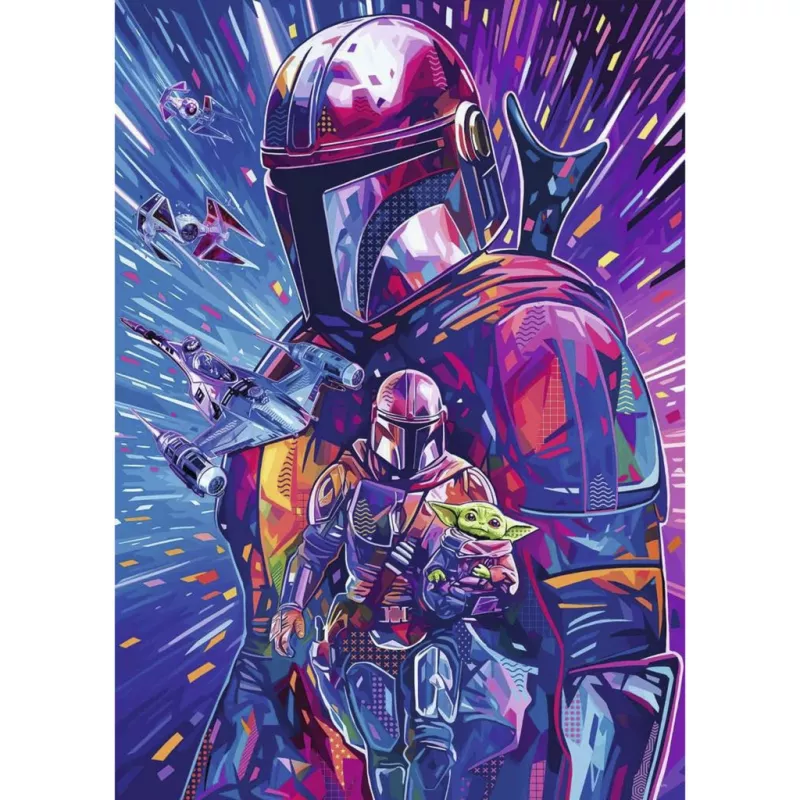 RAVENSBURGER palapeli Star Wars Hyper Space Collection: The Mandalorian (500 palaa, suuret palat)