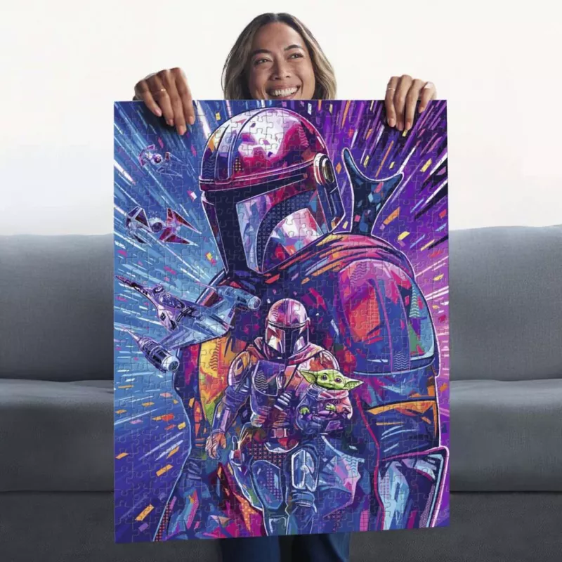 RAVENSBURGER palapeli Star Wars Hyper Space Collection: The Mandalorian (500 palaa, suuret palat)