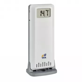 TFA 30.3900.02 ID-A0 langaton lämpötila- ja kosteusanturi, 868 MHz, valkoinen