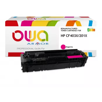 ARMOR OWA kunnostettu High Yield magenta värikasetti (HP 201X / CF403X) – 2 300 sivua