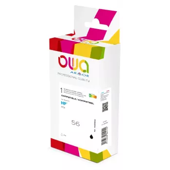 Armor OWA yhteensopiva HP 56 musta mustepatruuna suurikapasiteettinen C6656A 21ml