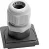 Hager Tehalit WNA701 M20x1.5 kaapeliläpivienti vastamutterilla W.1-koteloihin, harmaa