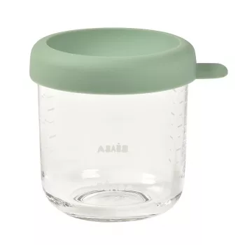 BEABA lasinen vauvanruokapurkki ilmatiiviillä kannella 250 ml salvianvihreä
