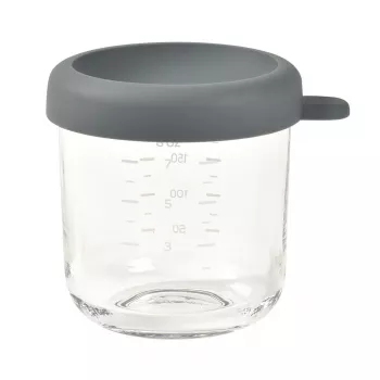 BEABA lasinen säilytyspurkki ilmatiiviillä kannella 250 ml mineral