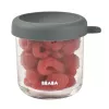 BEABA lasinen säilytyspurkki ilmatiiviillä kannella 250 ml mineral