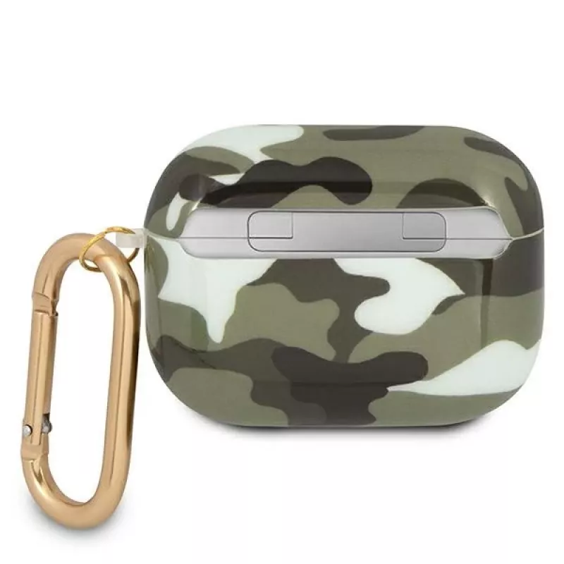 GUESS GUAPUCAMA AirPods Pro -kotelo vihreä/khaki camo -mallisto