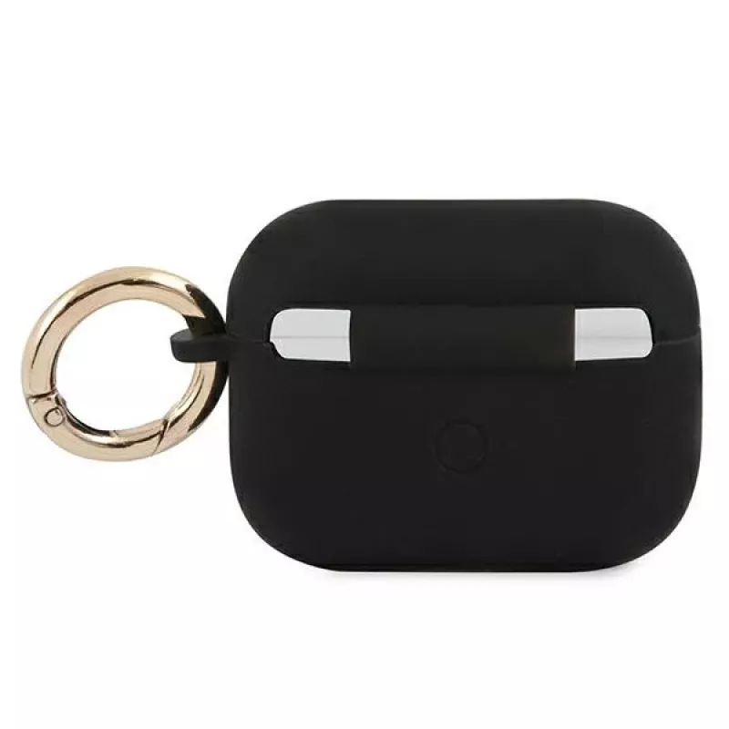GUESS GUAPSSSK AirPods Pro -kotelo musta silikoni Vintage Script