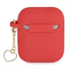 GUESS GUA2LSCHSR AirPods 1/2 -kotelo punainen silikoni Charm Heart Collection