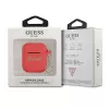 GUESS GUA2LSCHSR AirPods 1/2 -kotelo punainen silikoni Charm Heart Collection