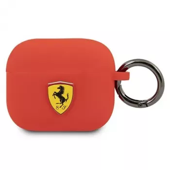 Ferrari FEA3SILRE silikonikotelo Apple AirPods 3. sukupolvi, punainen