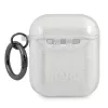 Karl Lagerfeld KLA2UKHGS AirPods 1/2 -kotelo hopea glitter Karl's Head