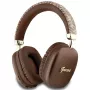 GUESS GUE003639 Gcube Metallic Script Logo on-ear Bluetooth-kuulokkeet ruskea