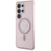 GUESS Glitter Circle Classic Logo MagSafe-kotelo Samsung Galaxy S25 Ultra - pinkki