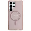 GUESS Glitter Circle Classic Logo MagSafe-kotelo Samsung Galaxy S25 Ultra - pinkki