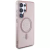 GUESS Glitter Circle Classic Logo MagSafe-kotelo Samsung Galaxy S25 Ultra - pinkki