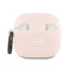 Karl Lagerfeld silikoni Choupette pää 3D -kotelo AirPods 4 - pinkki