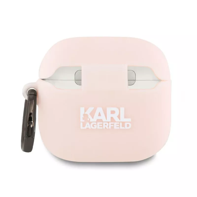 Karl Lagerfeld silikoni Choupette pää 3D -kotelo AirPods 4 - pinkki