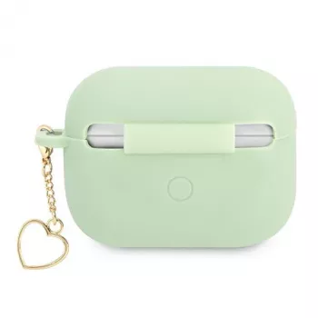 GUESS GUAPLSCHSN AirPods Pro -kotelo vihreä silikoni Charm Heart Collection